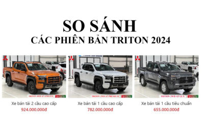 So sánh các phiên bản Mitsubishi Triton 2024