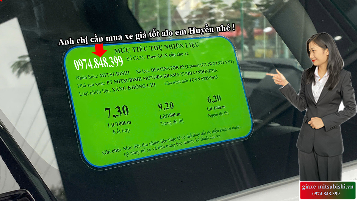 Mức tiêu hao nhiên liệu xe Mitsubishi Destinator